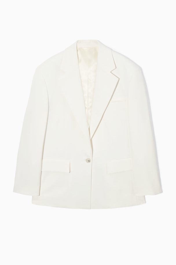 COS Oversized Single-breasted Blazer Off White