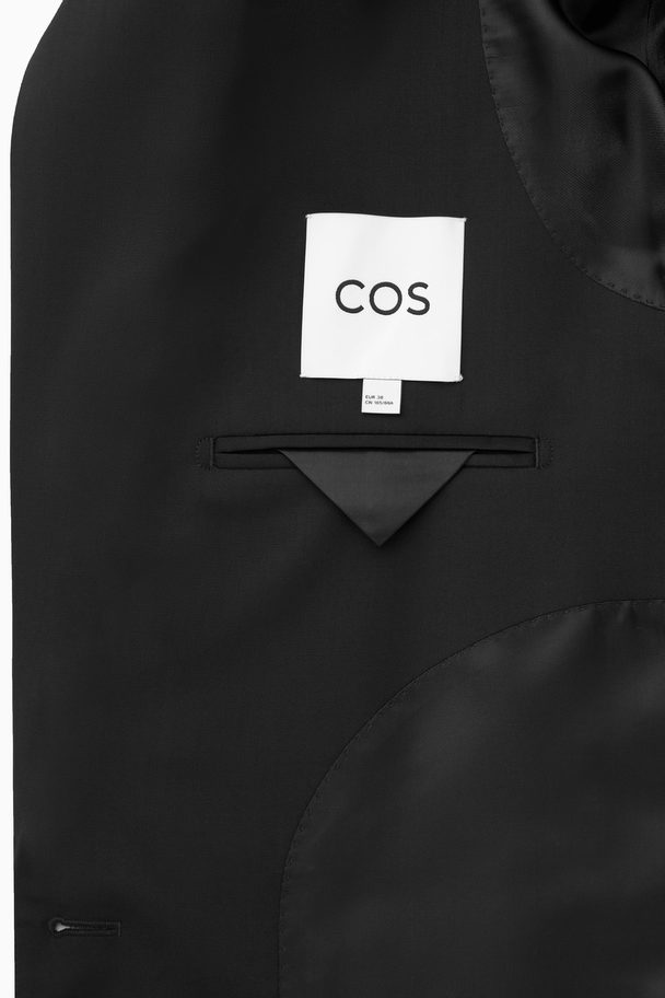 COS Oversized Single-breasted Blazer Black