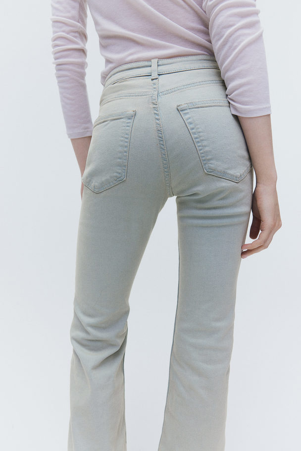 H&M Flared High Jeans Blasses Denimblau