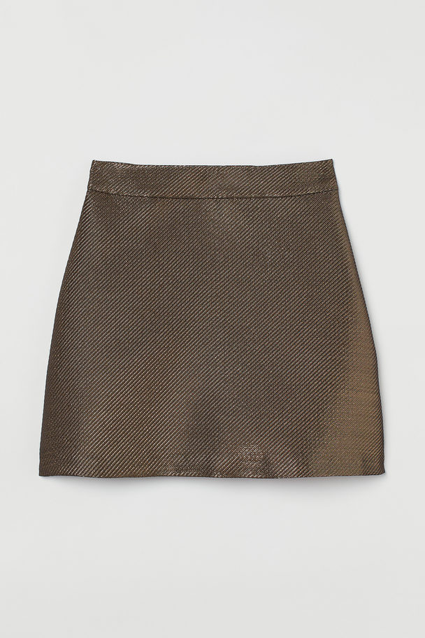 H&M A-line Skirt Gold-coloured