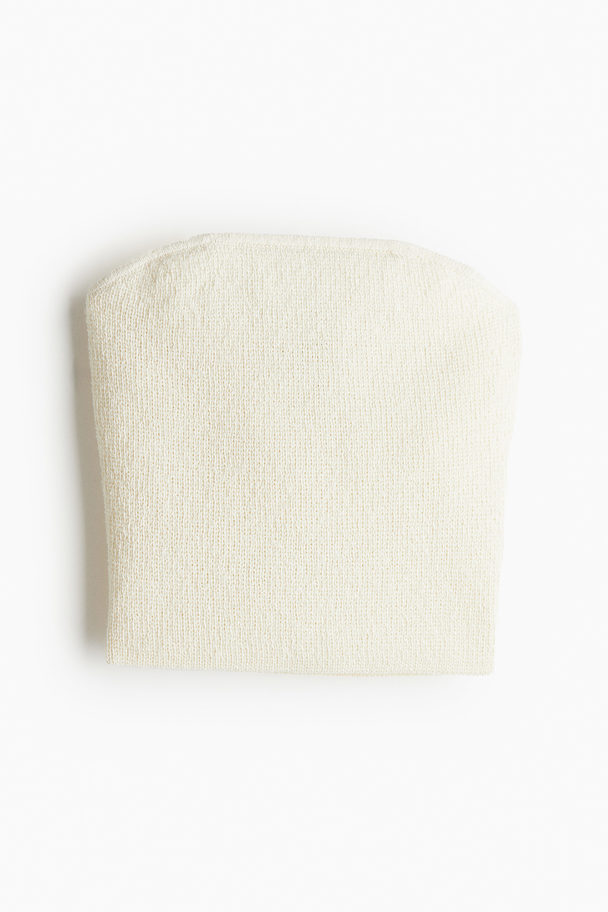 H&M Knitted Tube Top Cream