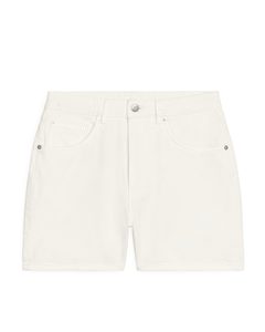Non-stretch Denim Overdye Shorts Off-white