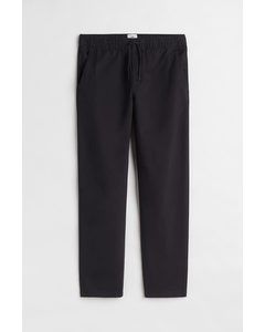Twill Pull-on Broek - Relaxed Fit Zwart