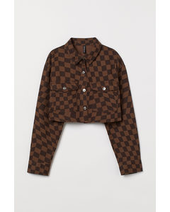 Cotton Shirt Dark Brown/checked