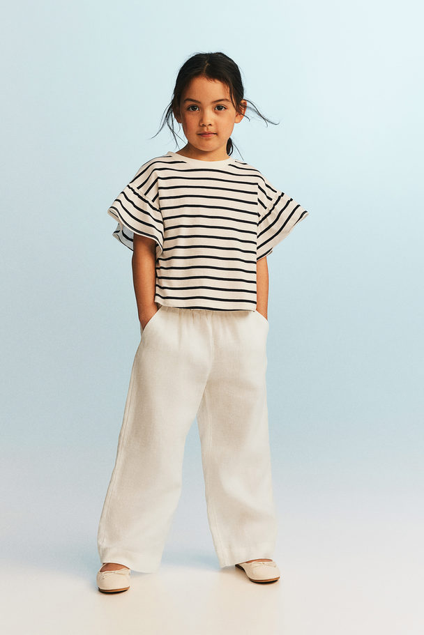 H&M Linen Trousers White