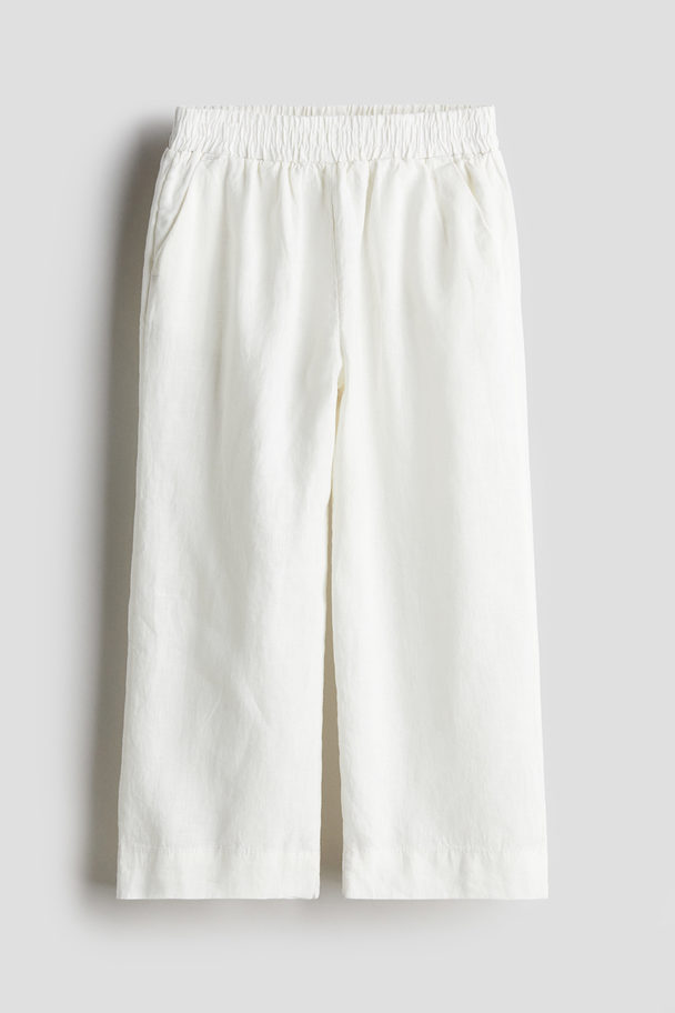 H&M Linen Trousers White