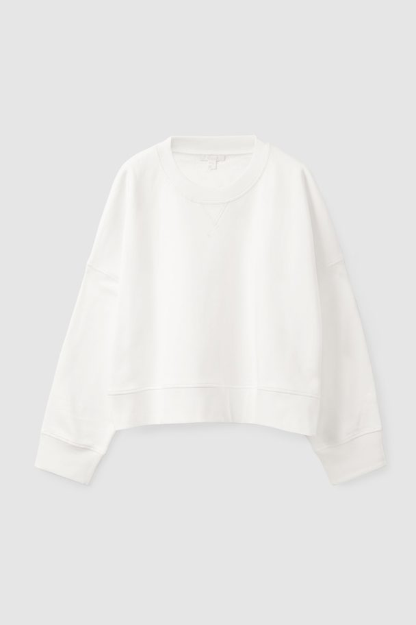 COS Cropped Sweatshirt White