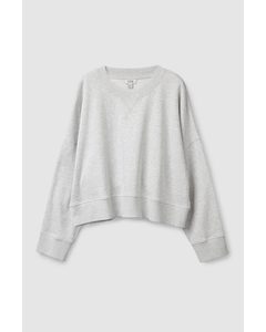 Cropped Sweatshirt Light Grey