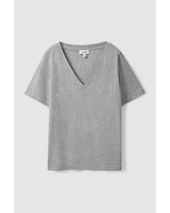 V-neck T-shirt Grey Marl