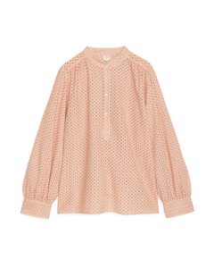 Bestickte Bluse Apricot