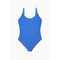 Scoop-back Swimsuit Blue