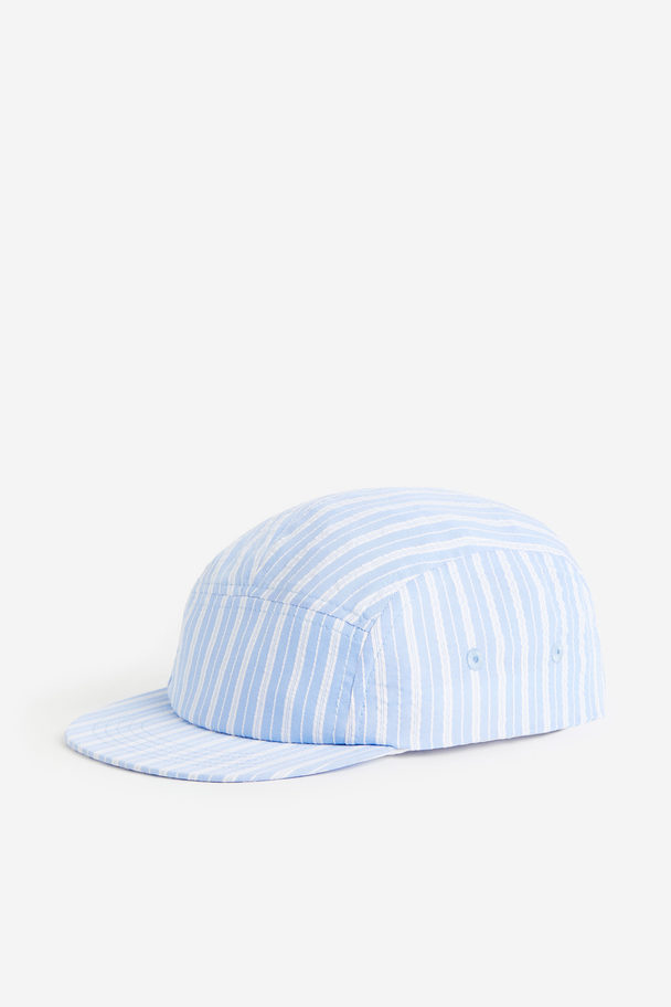 H&M Twill Cap Light Blue/striped