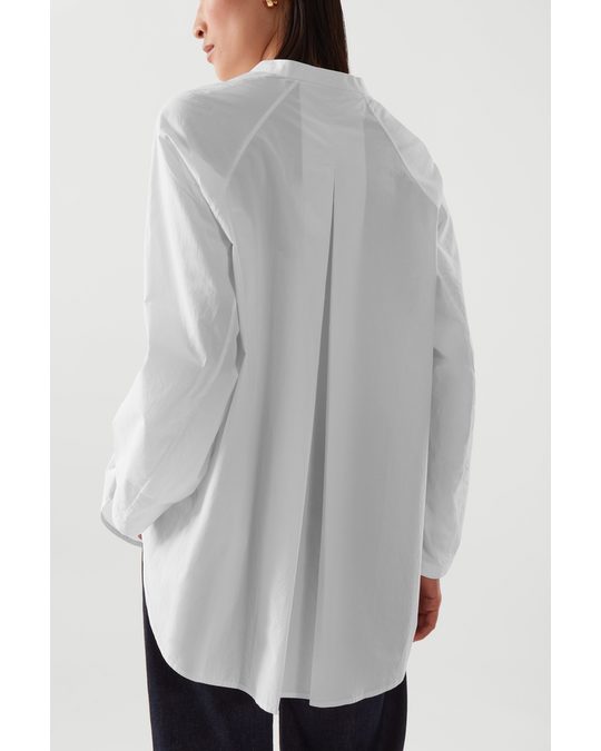 COS Oversized Grandad-collar Blouse White