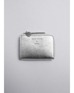 Mini-Brieftasche mit Charm Silber