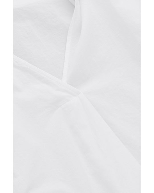 COS Short-sleeved Top With Pleat White
