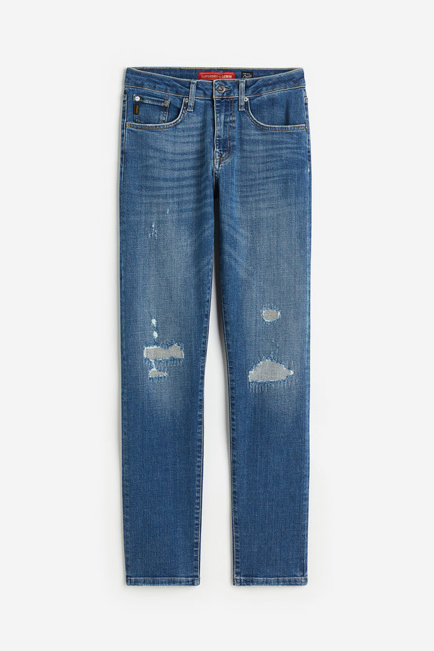 Superdry Vintage Slim Straight Jeans Stanton Bright Blue