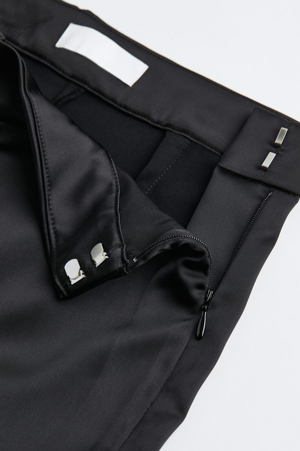 H&M Satin Trousers Black