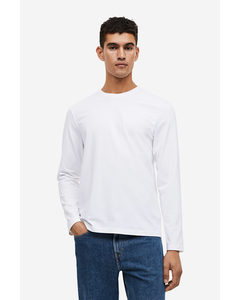 Tricot Shirt - Slim Fit Wit