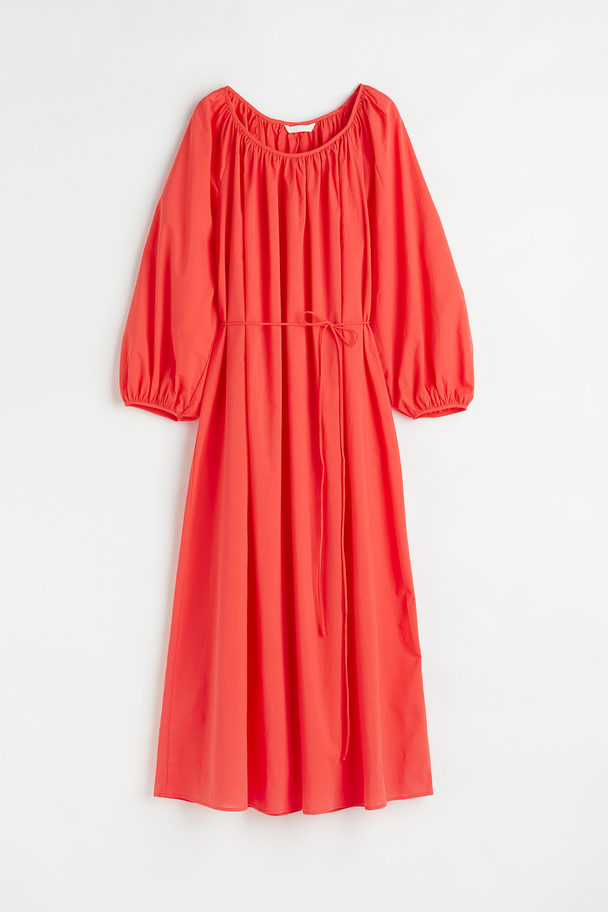 H&M Raglan-sleeved Dress Red