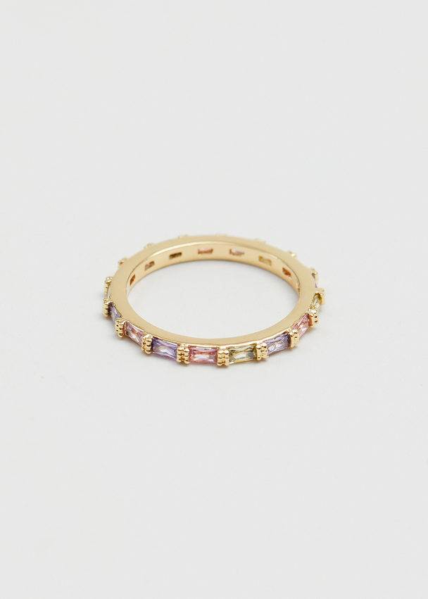 & Other Stories Crystal Stud Ring Gold
