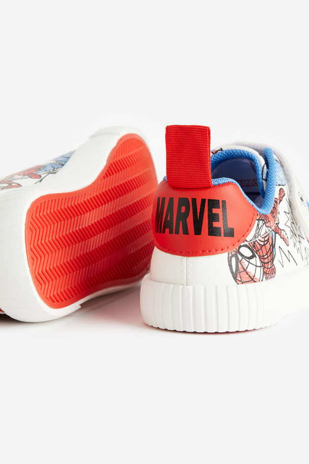 H&M Sneaker mit Print Weiß/Spiderman