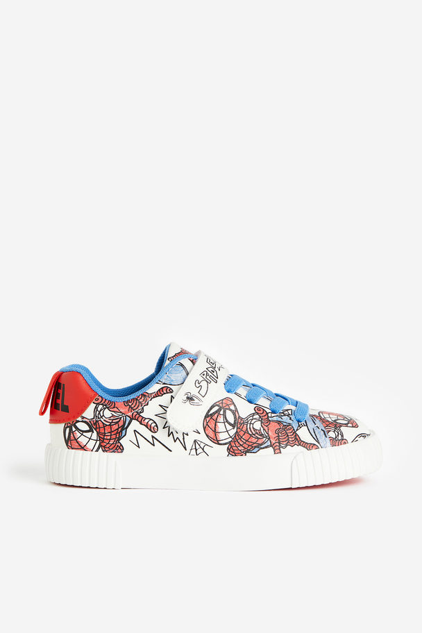 H&M Sneaker mit Print Weiß/Spiderman