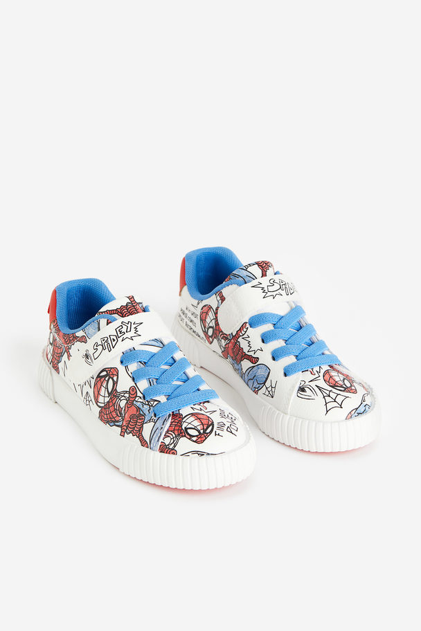 H&M Sneaker mit Print Weiß/Spiderman