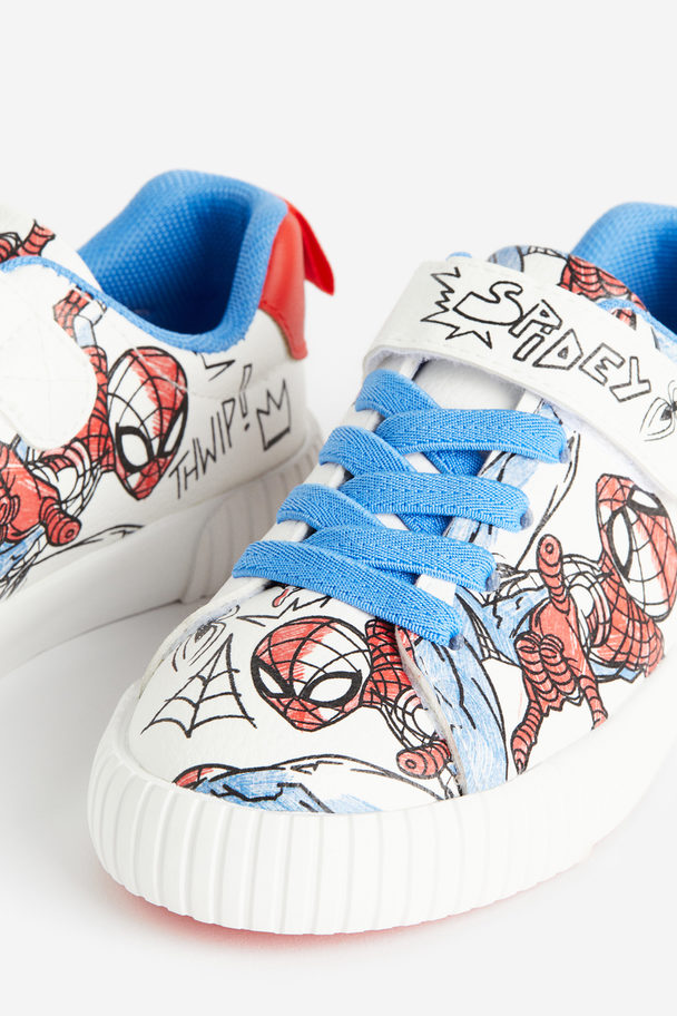 H&M Sneaker mit Print Weiß/Spiderman