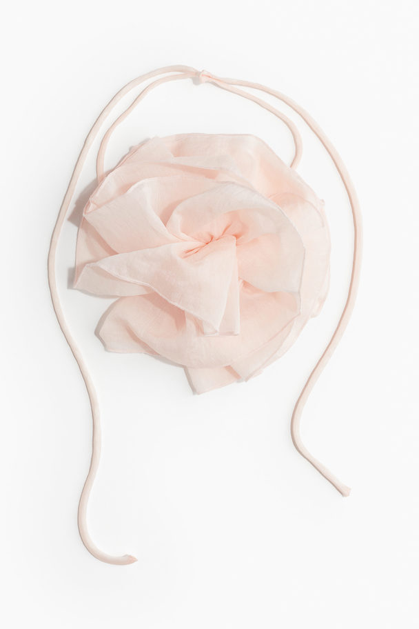 H&M Appliquéd Scarf Necklace Powder Pink