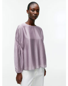 Puff Sleeve Blouse Lilac