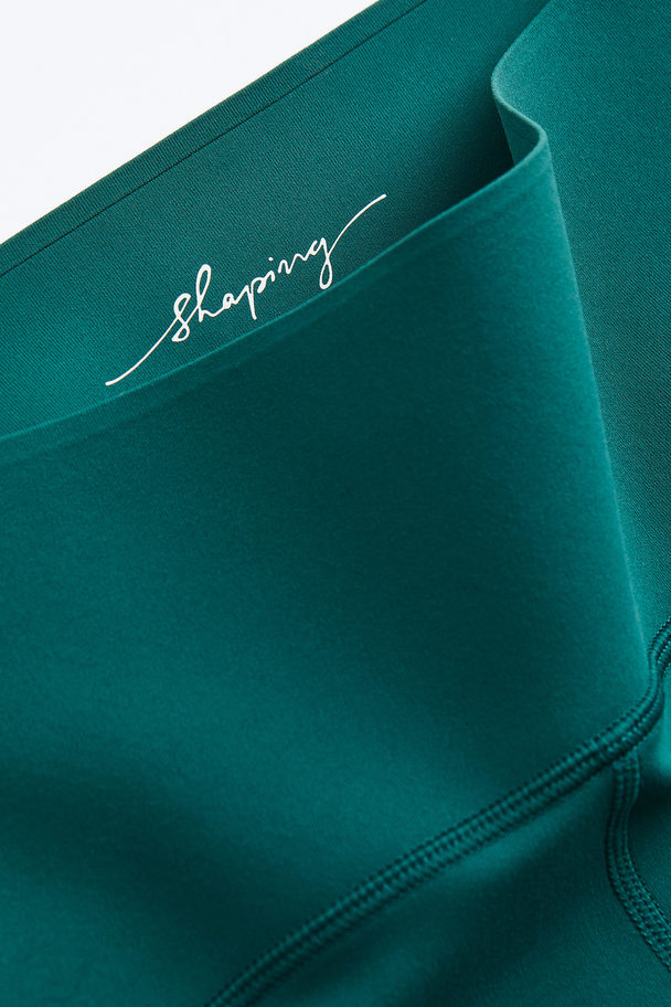 H&M High Waist Shaping Tights Dark Turquoise