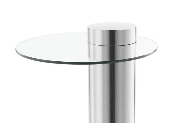 360Living SideTable Ontario 125 silver / clear