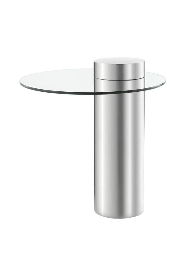 360Living SideTable Ontario 125 silver / clear