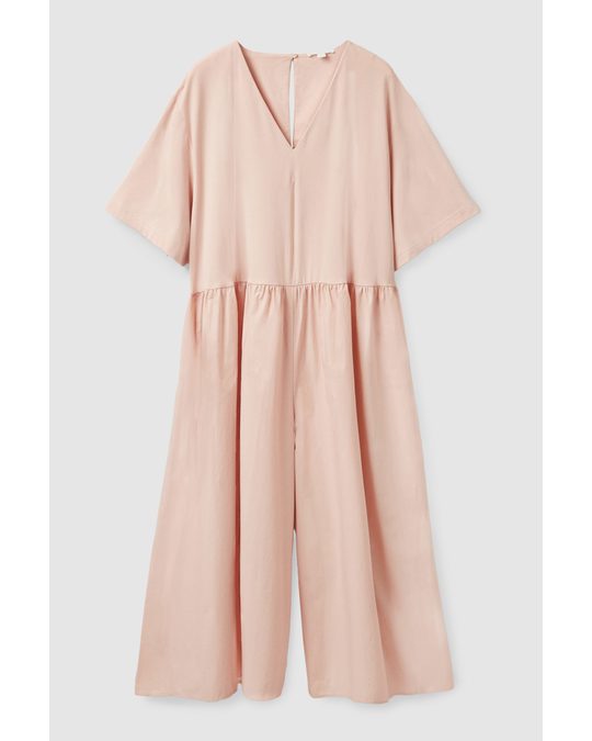 COS Gathered Jumpsuit Blush Pink