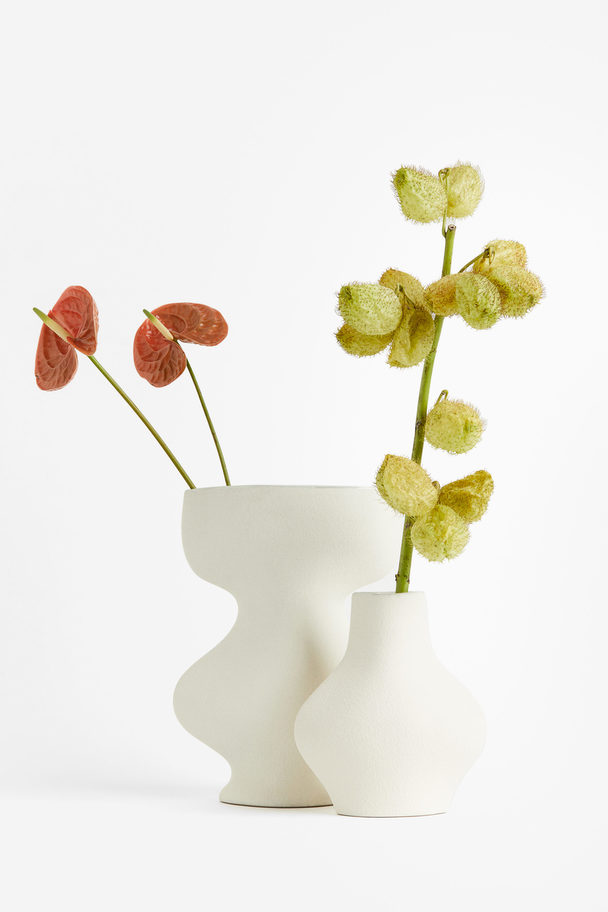 H&M HOME Vase I Stentøj Hvid