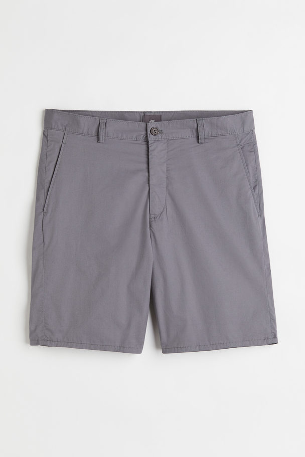 H&M Regular Fit Chino Shorts Dark Grey