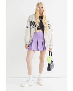 Short Twill Skirt Purple