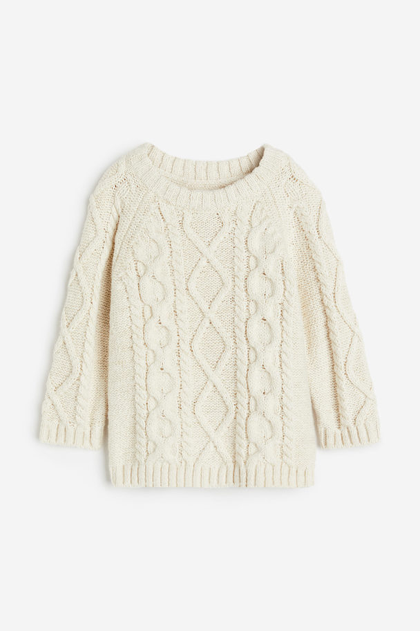 H&M Cable-knit Jumper White