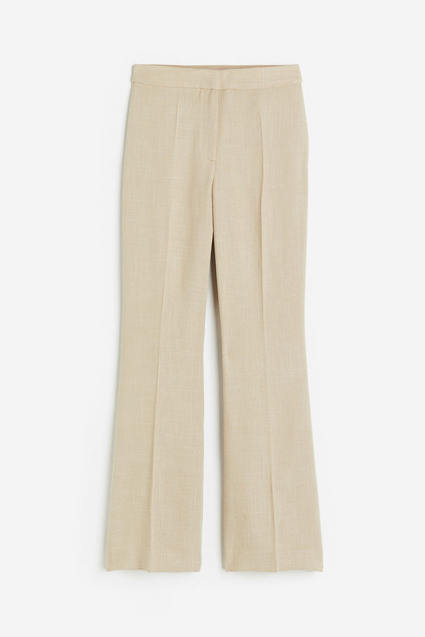 H&M Flared Pantalon Beige