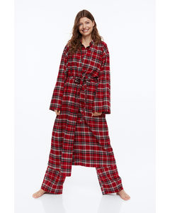 Twill Dressing Gown Red/checked