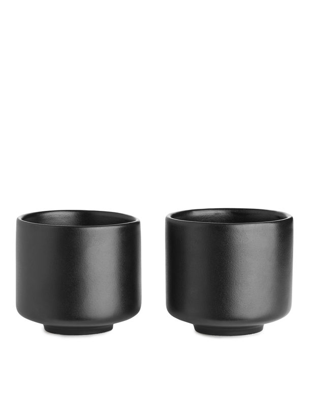 ARKET Stoneware Cups Set Of 2 Black