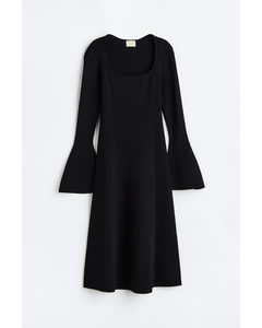 Fine-knit Dress Black