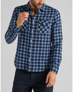Clean Western Shirt Washed Blue
