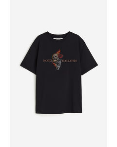 Printed Jersey T-shirt Black/skater Generation