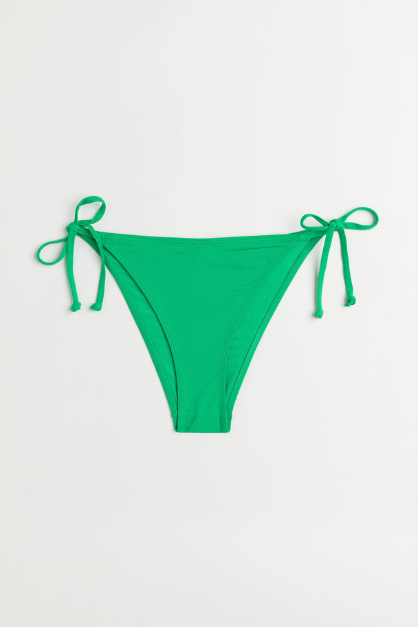 H&M Bikinitanga Met Strikbandjes Groen