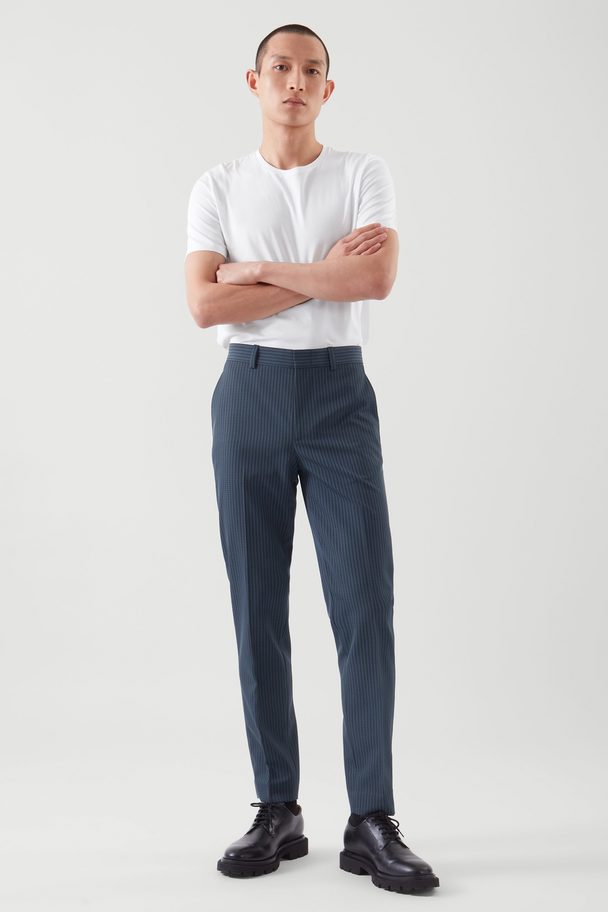 COS Regular-fit Tailored Trousers Navy