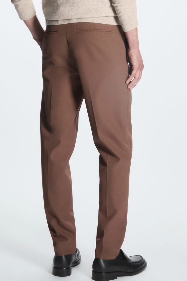 COS Regular-fit Tailored Trousers Brick Red