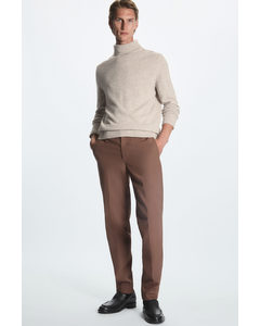 Regular-fit Tailored Trousers Brick Red