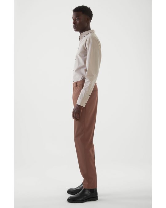 COS Regular-fit Tailored Trousers Brick Red