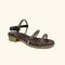 Naxos Brown Leather Flat Sandals